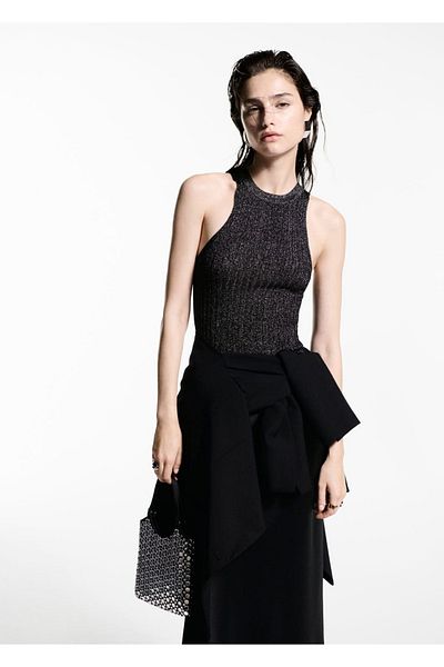 MANGO Woman Halter Collar Lureks Knitwear Blouse