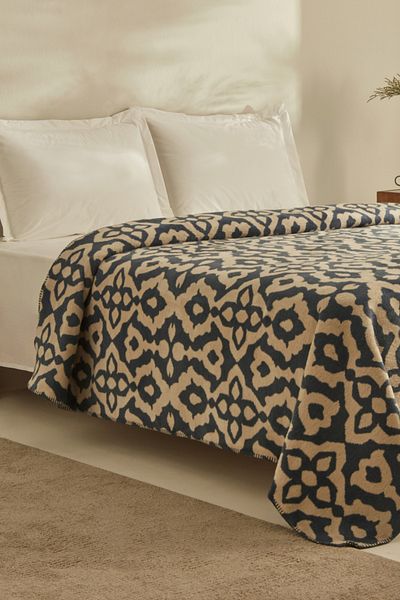 Karaca Home Μπλε Navy Rina Μονή Βαμβακερή κουβέρτα