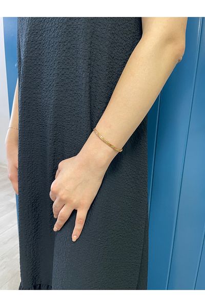 Sevilgülgünfinecrafts Tarnish-Free Copper Twisted Bracelet - Double Color
