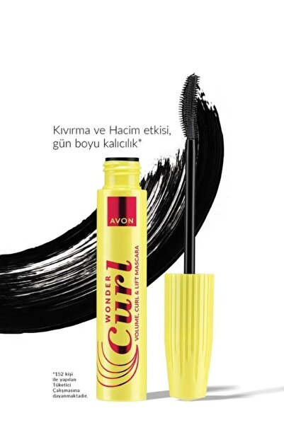 AVON Wonder Curl Hacim Kıvırma ve Kaldırma Etkili Maskara Blackest Black