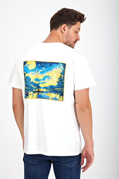 Butikgiz Ανδρικό μπλουζάκι με κανονική εφαρμογή με προσαρμοσμένο τύπωμα τεχνητής νοημοσύνης 100% βαμβάκι