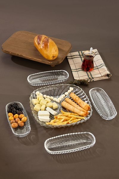 DORRY HOME Felicity Series 5 Piece Breakfast Set - Herringbone