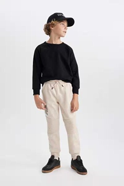 DeFacto Erkek Slim Fit Jogger Eşofman Altı Taş