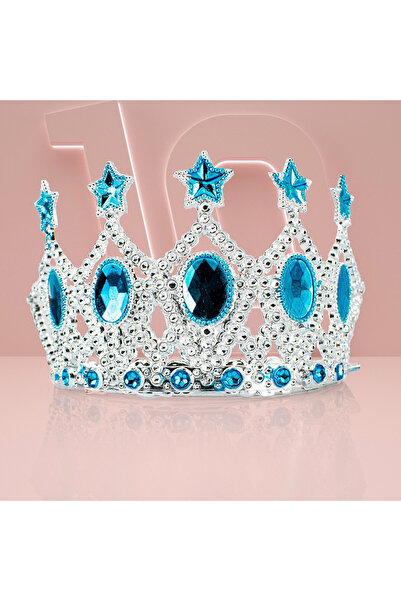 AnkaVerse Children's Queen Crown - Blue Star Embroidered Princess Crown 15X7 ...