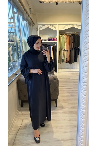 Invee İNVEE 6917 Siyah Balon Kol Elbise