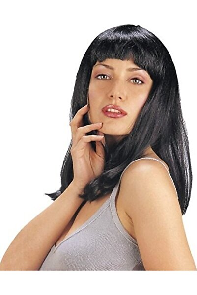 Go İthalat Perucă lungă de petrecere de culoare neagră (4940)