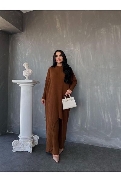 MAY MARA Women's Fine Hair Knitted Jacket with Long Uny Pant 2-Piece Knitwear Set