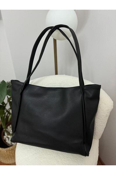 SELVİ Large Size Lined Soft Leather Hand Shoulder Bag