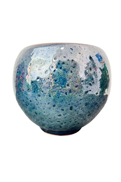 BİTKİ TASARIMI Okyanus Mavisi Artistik Çift Sırlı İç Ve Dış Mekan Kullanımlı ...