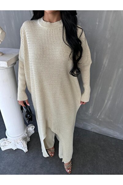 MAY MARA Women's Fine Hair Knitted Jacket with Long Uny Pant 2-Piece Knitwear Set