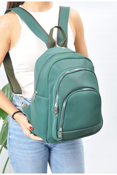 Uniquerrs Rucsac unisex impermeabil din piele artificială din satin pentru utilizare zilnică