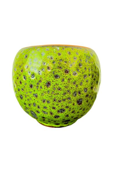 BİTKİ TASARIMI Yeşil Şekilli Artistik Çift Sırlı İç Ve Dış Mekan Kullanımlı T...