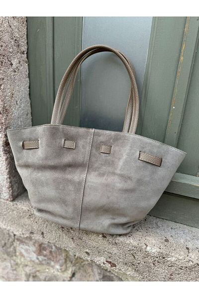 SELVİ Women's New Season Suede Drawstring Lining Detailed Strap Hand and Shoulder Bag