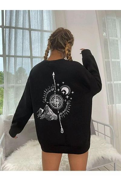 Pink Sky Printed Sweatshirt