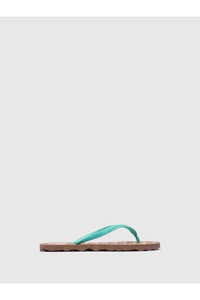 Asportuguesas Beach Flip-Flops Turtle Blue Rubber Strap Flip-Flops