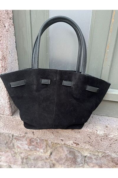 SELVİ Women's New Season Suede Drawstring Lining Detailed Strap Hand and Shoulder Bag