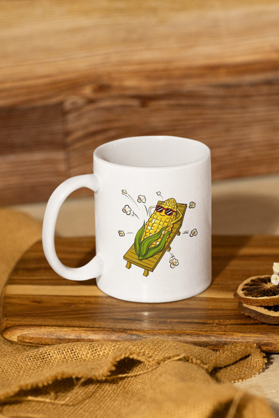 Satranç Medya Popping Corn Printed Mug