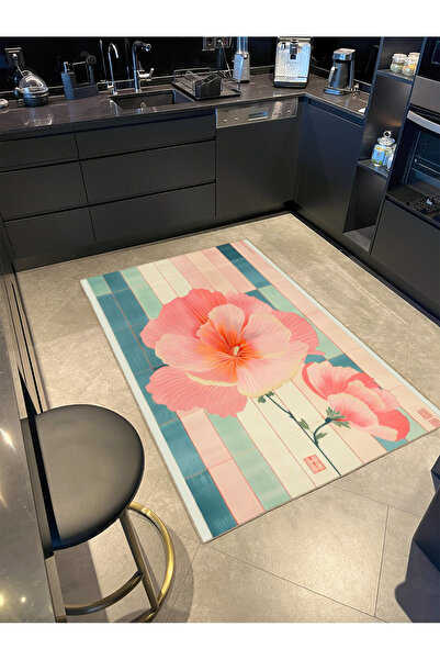 Rugs Modern Halı سجادة ديكور عصرية من مجموعة باريس بألوان وردية وزرقاء مع تفا...