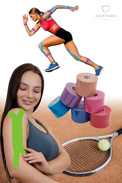 Akestoria Med Green Kinezyo Athlete Tape - 5m X 5cm, Kt-002