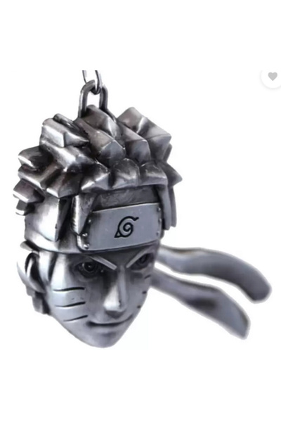 TOYFEST Naruto 3D Bust Figure Metal Keychain - Silver Color - 1 Pcs
