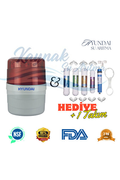 Hyundai Kaynak Su Arıtma ARES Su Arıtma Cihazı Pompasız (Motorsuz) & FİLTRE TAKIMI HEDİYELİ