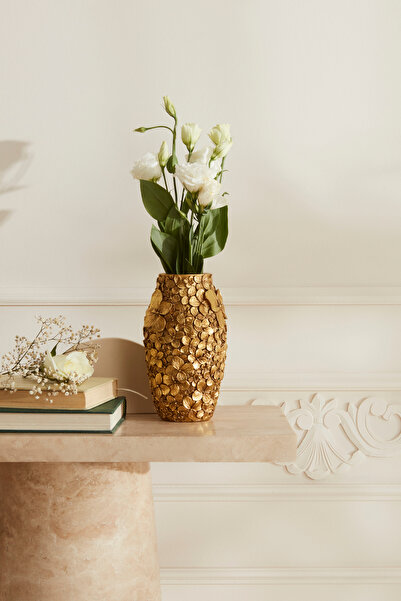 Karaca Home Coretta Gold Vazo 11x19 cm