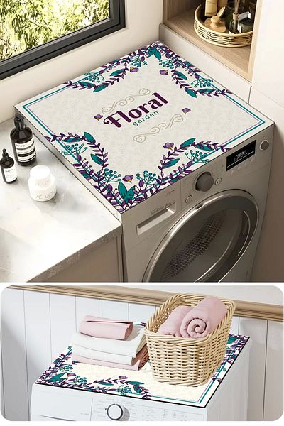 Valerine Life Κάλυμμα στεγνωτηρίου ρούχων 60x60cm - Αντιολισθητικό χαλάκι, προστατευτικό πλενόμενο μαξιλαράκι