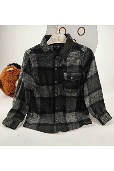 GAMZEAKKUŞ Klasik Uzun Kollu Rahat Kesim Tek Cepli Kareli Kışlık Erkek Çocuk ...