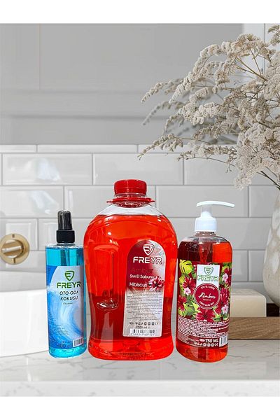 FREYR Liquid Hand Soap 2500Ml-750Ml with Moisturizer-Extra Amber Perfume-400Ml Room Fragrance