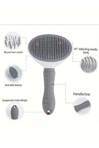 ERALLUX Easy to Clean Pet Care Brush for Dog & Cats