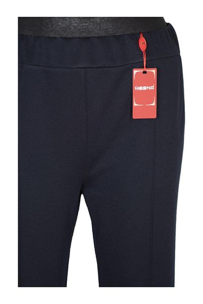 HESNA Women's Nazlı Winter Oversize Unlined Navy Blue Trousers