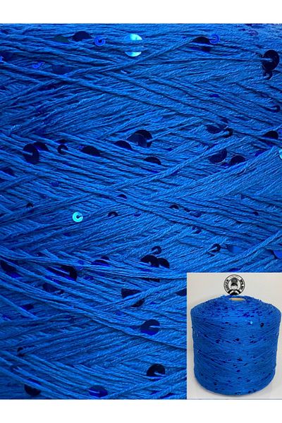 göçer 3mm+6mm Σαπφίρειο Μπλε Πούλιες Οπτική Δίχτυ - 100% Βαμβάκι 200Gr