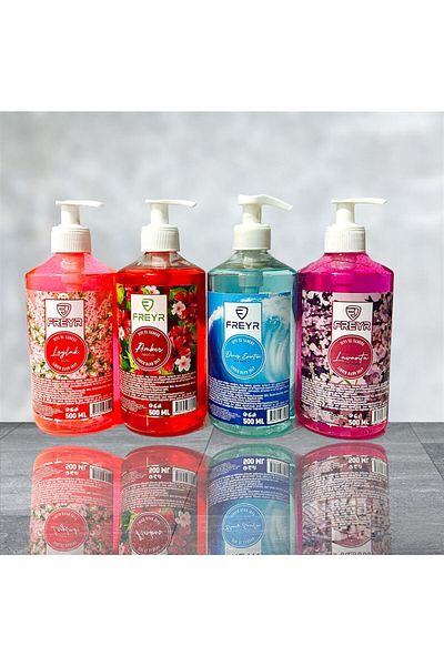 FREYR 500 Ml Moisturizing and Extra Perfumed Liquid Hand Soap - 4 Mixed
