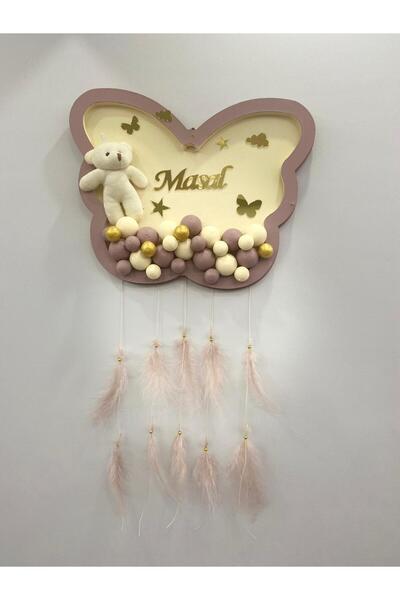 bebek atölyem Kişiye Özel El İşi Kelebek Model Bebek Kapı Süsü