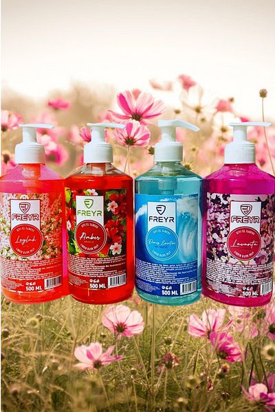FREYR 500 Ml Moisturizing and Extra Perfumed Liquid Hand Soap - 4 Mixed
