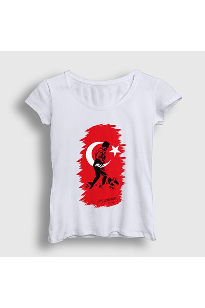Presmono Tricou alb pentru femei 19 mai 29 octombrie 10 noiembrie Ataturk Kocatepe 501193 tt