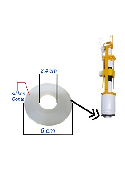 Eca Serel Gömme Rezervuar İç Takım Silikon Boşaltma Contası