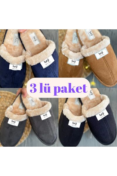 Lurji 3 Πακέτα Unisex Παντόφλες Κλειστή Μπροστινή Χειμερινή Ελαφριά Παντόφλες Guest Dowry Groom Παντόφλες Χωρίς ηχητική σόλα