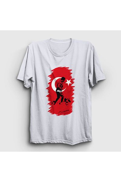 Presmono Unisex Λευκό 19 Μαΐου 29 Οκτωβρίου 10 Νοεμβρίου Μπλουζάκι Atatürk Kocatepe 501159 ττ