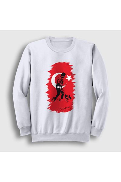 Presmono Unisex Λευκό 19 Μαΐου 29 Οκτωβρίου 10 Νοεμβρίου Φούτερ Ataturk Kocatepe 501201 ττ