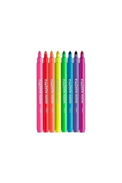 CPU ELEKTRONİK Nessiworld Carioca Highlighter Washable Felt Tip Crayons Pack of 8