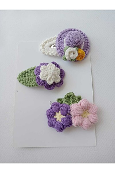 Kadın Girişimciler Atölyesi Μωβ κομψότητα 3 τεμαχίων βιολογική κόγχη χειροποί...