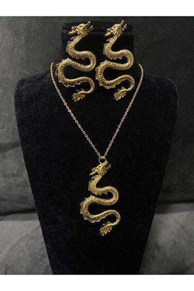 Hepimizin Dragon Earring Necklace Set