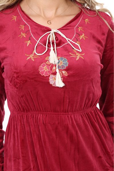 mervemoda ROCHIE DE CATIF DE DAMĂ MÂNECĂ LUNGĂ