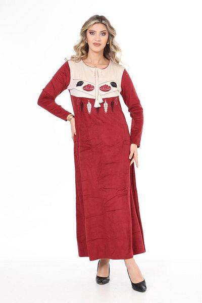 mervemoda ROCHIE DE CATIF DE DAMĂ MÂNECĂ LUNGĂ