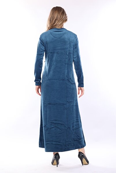 mervemoda ЖІНОЧА ОКСАМИТОВА СУКНЯ З ДОВГИМ РУКАВОМ