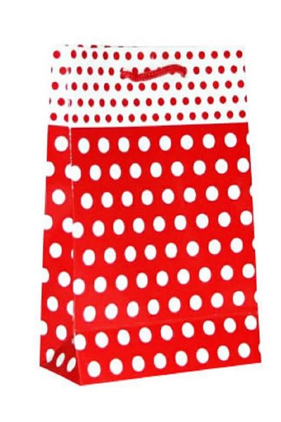 MODA 10 Red Cardboard Bag - 12X17Cm, Score, Gift, 1 Piece