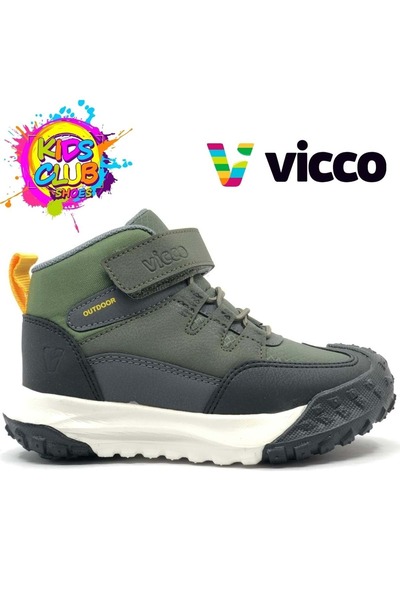 Vicco Annie Phylon Rubber Sole Orthopedic Children's Boots Khaki