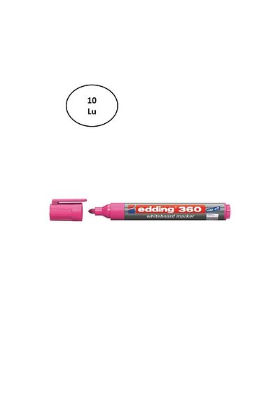 Edding 10 White and Pink Wooden Pens - E-360 ED36009