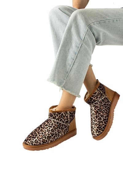 Victoria Shoes Μίνι μποτάκια με μοτίβο λεοπάρ - μισό γούνινο, νέα σεζόν, νέο μοντέλο Α ποιότητας